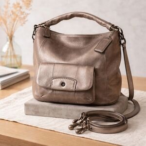 Coach Metallic Bronze Shoulder Bag EUC